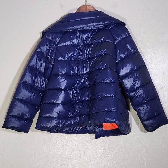 Gretchen Scott Navy Puffer Jacket with Orange Lining - Picture 2 of 5